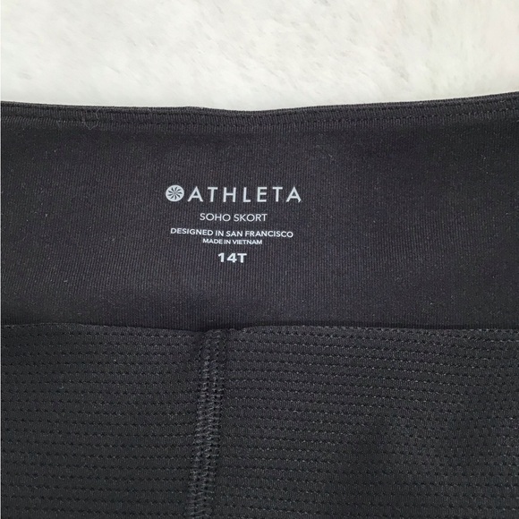 Athleta NWT Soho Athletic Tennis Pickleball Golf Skort Casual Black Size 14T - Picture 4 of 11